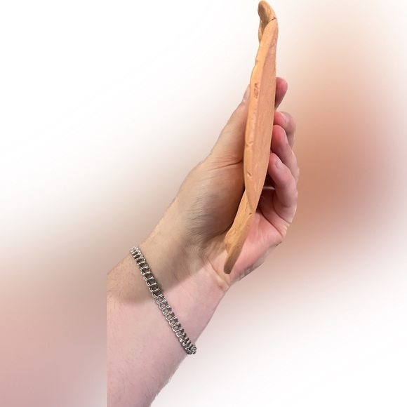 Handmade Artisian Boho Earthy Cresent Moon Man Clay Trinket Dish Made by Myself - Picture 6 of 11